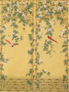 Birds in Shade silk D