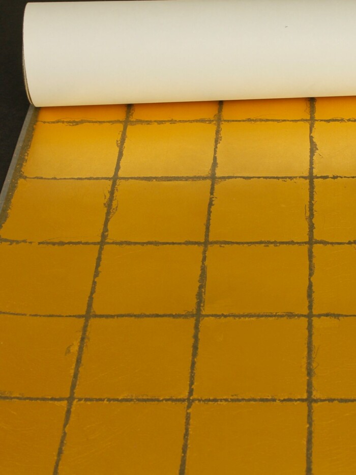 Gold Metal Leaf with Large Black Grid Remnant - PM700 - Image 3