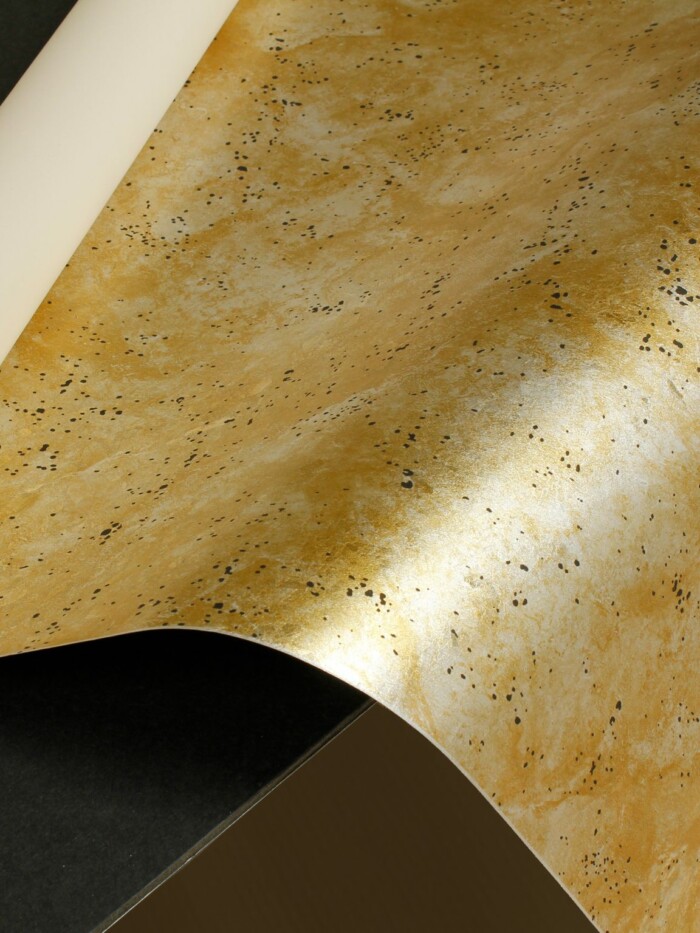 Gold Silver Speckled Metal Leaf Remnant - S3006